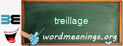 WordMeaning blackboard for treillage